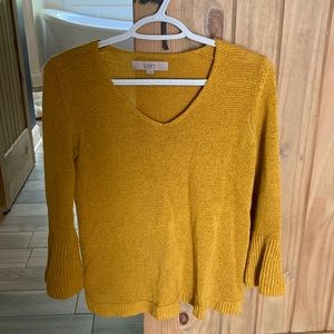 Loft knit pullover mustard